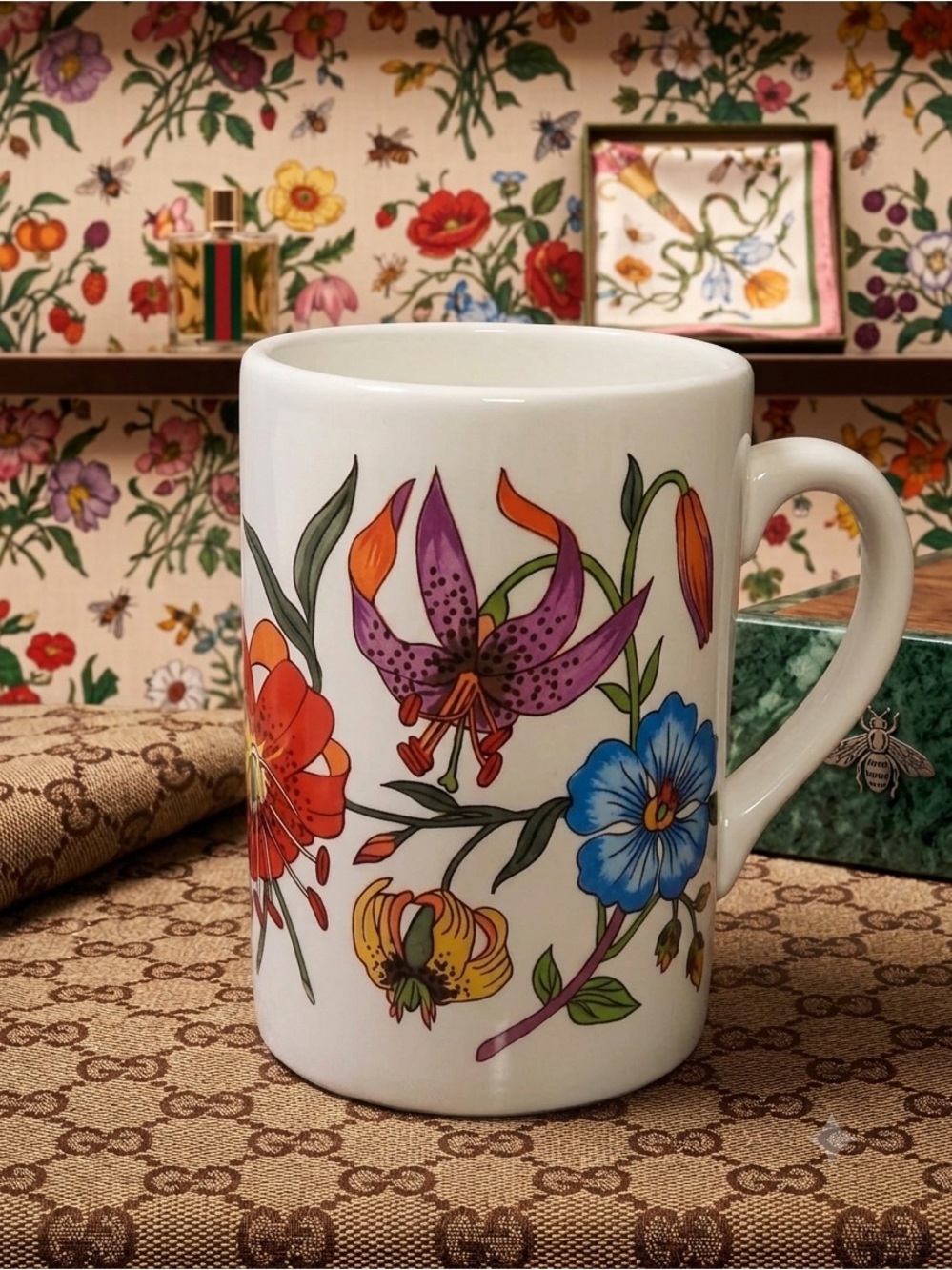 Gucci Floral Printed Ceramic Mug